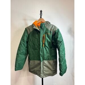 Columbia Sportswear Company YXL 18-20 Kids Green Box Logo Heavy Winter Jacket